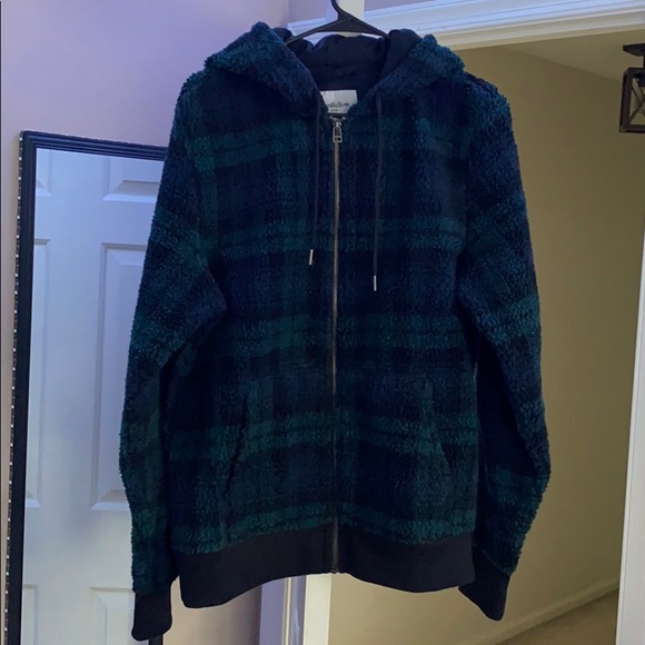 Goodfellow Green/Blue/Black Hoodie - Picture 1 of 3